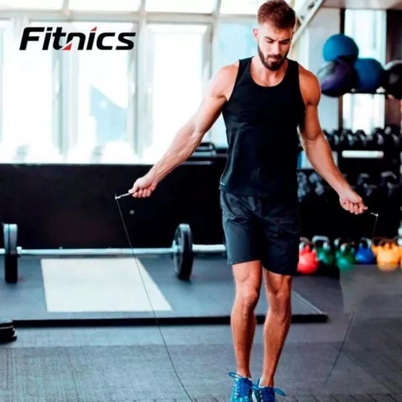 Comprar Cuerda De Velocidad Fitness 3m Platead en Electroshopy - Ángulo 3